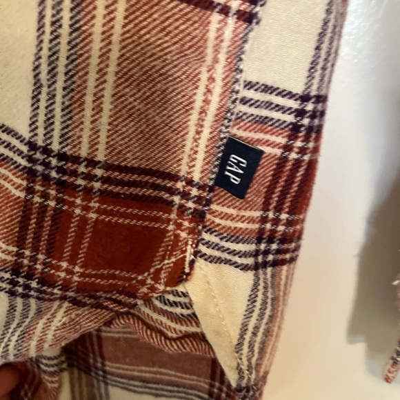 Gap tunic length flannel shirt womenโs oversized large - Picture 6 of 7